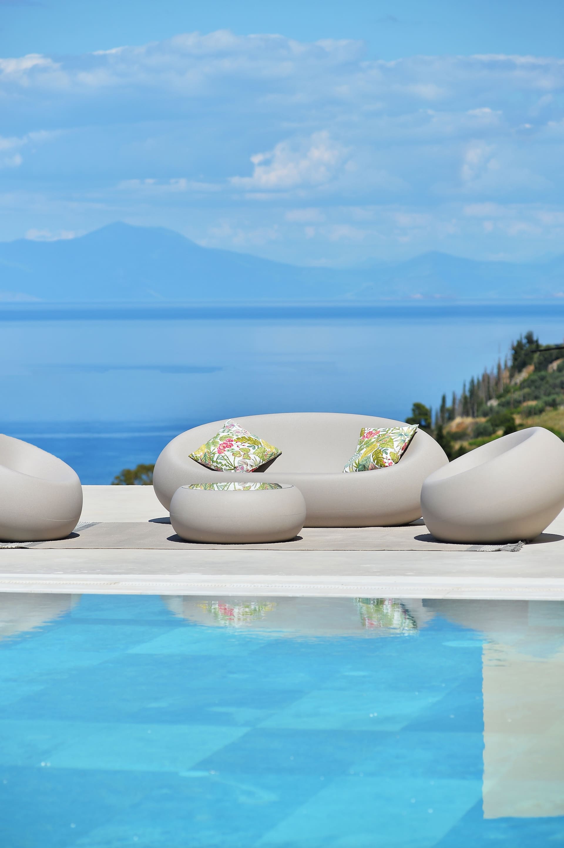 Main pool at Althea Resorts with Corinthian Gulf views, Xylokastro, Corinthia